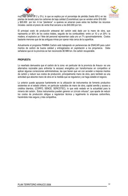 PLAN TERRITORIO ARAUCO 2006 - Portal Comunitario del Bío Bío