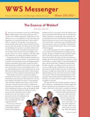 WWS Messenger - Washington Waldorf School