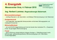 Ing. Herbert Lammer, Regionalenergie Steiermark 4. Energytalk ...