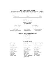 university of miami international and comparative law review