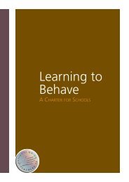 Learning to Behave - National Union of Teachers
