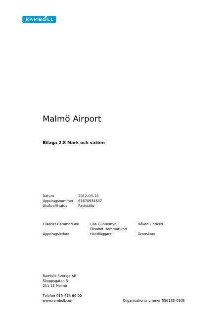 Bilaga 2:8, Rapport mark och vatten - pdf, 6 Mb - Swedavia