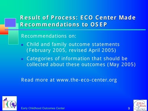 Why Collect Outcome Data? - FPG Child Development Institute