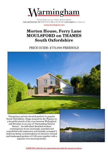 Morton House, Ferry Lane MOULSFORD on THAMES South ...