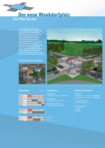 Die drei Bausteine des Projekts Weitere Informationen - Wankdorfplatz