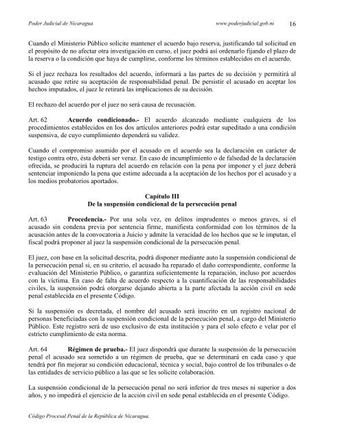 Codigo Procesal Penal de Nicaragua