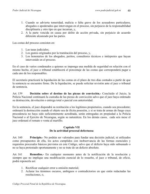 Codigo Procesal Penal de Nicaragua