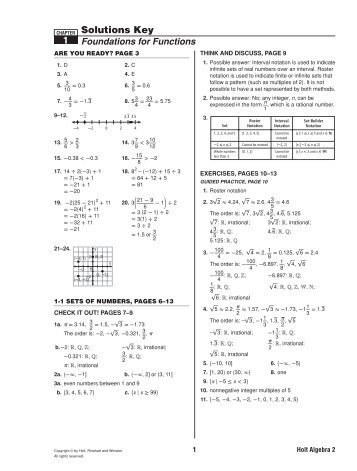 Algebra 2 Ch 1 text key alg_2.1_solutions_key.pdf - Peninsula