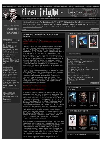 Horror Press Releases and Sci-Fi Press Releases - WARRIOR ...