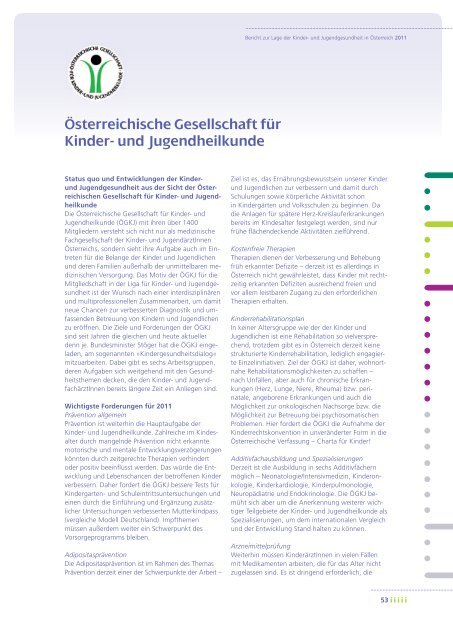 2. Bericht zur Lage der Kinder- und Jugendgesundheit 2011