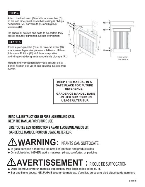 Mini Crib (4798) - Assembly and Operation Manual ... - DaVinci Baby