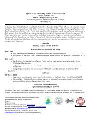 Workshop Agenda - South Coast Conservation Program