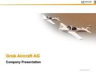 Company Presentation Grob Aircraft AG Aircraft AG