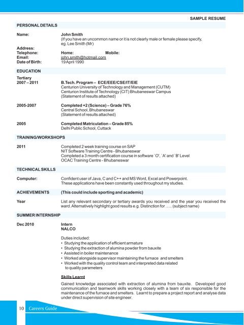 00-00 Title 1Front CUTM Career Guide - Centurion University