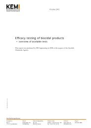 Efficacy testing of biocidal products - Kemikalieinspektionen