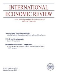 Key Methods for Quantifying the Effects of Trade Liberalization - USITC