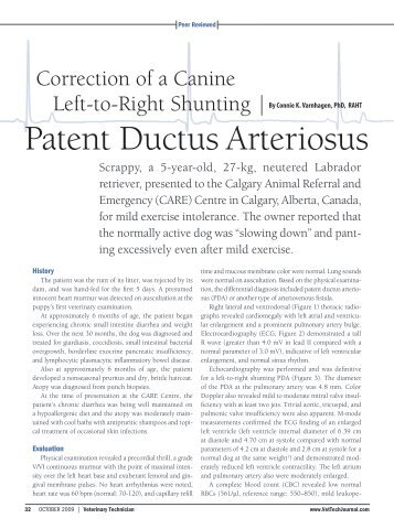 Patent Ductus Arteriosus - University of Alberta