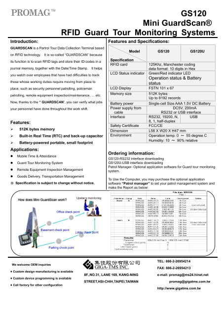 Catalog - Giga Tms Inc.
