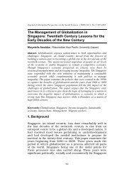 The Management of Globalization in Singapore: Twentieth Century ...