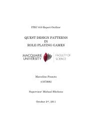 quest design patterns in role-playing games - Macquarie University