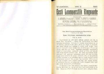 1930 Ringvaade nr.: 3 Tartu Ãlikooli Loomaarstiteaduskonna ...