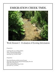 Emigration Creek TMDL: Work Element I - Watershed Planning and ...