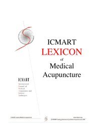 LEXICON - International Council of Medical Acupuncture and ...