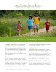 Central Texas: Greenprint for Growth - The Trust for Public Land