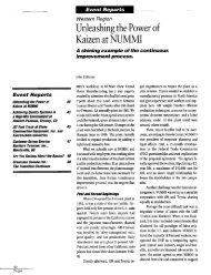 Unleashing the Power of Kaizen at NUMMI - Association for ...