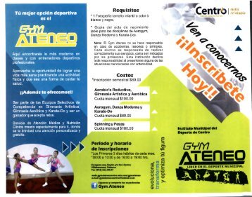 Requisitos Gym Ateneo - Villahermosa