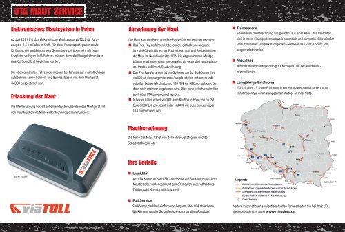 viaTOLL MAUTSYSTEM IN  POLEN viaTOLL MAUTSYSTEM IN - UTA