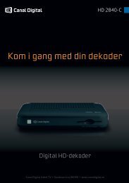 Brukerveiledning HD dekoder 2840C - Canal Digital Kabel-TV