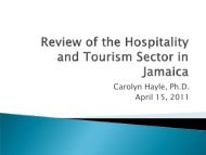 Review of the Hospitality and Tourism Sector in Jamaica