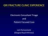 Grasgow Royal Infirmary Fractire Clinic Experience Presentation