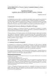 Derecho al Agua RepÃºblica del Paraguay LegislaciÃ³n so