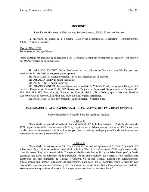 SENADO DE PUERTO RICO - Lists Indymedia