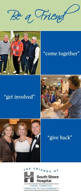 "Friends for Life" brochure - South Shore Hospital