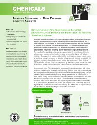 tackifier dispersions to make pressure sensitive adhesives