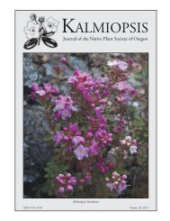 KALMIOPSIS - Native Plant Society of Oregon