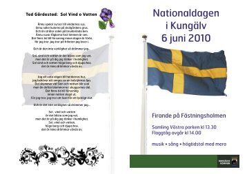 Nationaldagen i KungÃ¤lv 6 juni 2010