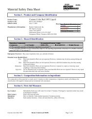 Material Safety Data Sheet - Becker Underwood