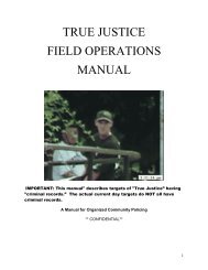 True Justice Field Operations Manual - Freedom From Covert ...