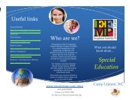 EFMP Special Education Brochure - MCCS Camp Lejeune