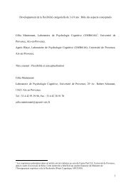 1 Développement de la flexibilité catégorielle de 3 à 8 ans : Rôle ...