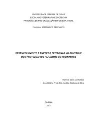 desenvolvimento e emprego de vacinas no controle dos ... - UFG