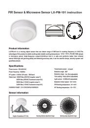 PIR Sensor & Microwave Sensor LX-PM-101 ... - Lexing.com.cn