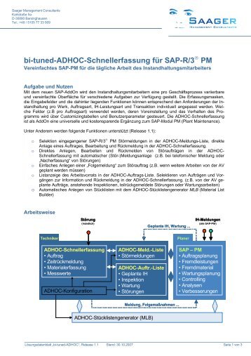 bi-tuned-ADHOC-Schnellerfassung fÃ¼r SAP-R/3 PM - Saager ...