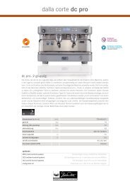 Produkteblatt DC PRO 2-gruppig - Rogalla - Dalla Corte AG