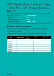 VTCT Level 2 Certificate in Fitness Instructing - Gym-Based Exercise ...