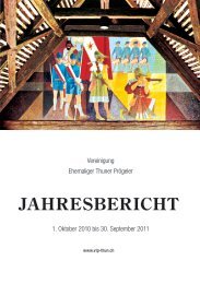 Jahresbericht - Die Vereinigung ehemaliger Thuner Prögeler (VTP)...